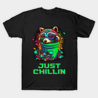 Just Chillin Raccoon T-Shirt